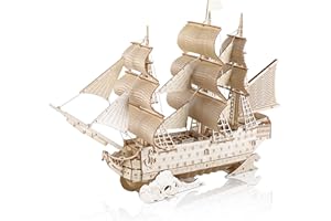 Comfoyar Puzzle 3D Veliero, DIY Barche Costruzioni Legno, Modellismo Costruire Adulti, Kit Fai Da Te Creativo Modellini, Decorazioni Casa e Regali Compleanno Natale San Valentino per Donna Uomo