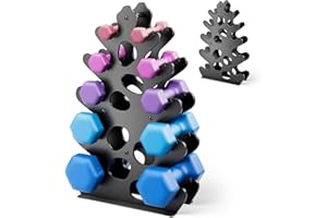 JOSMIMIC Hantelständer (Hanteln nicht im Lieferumfang enthalten) mit weichem Gummischutz, ergonomischem Griff & koralleninspiriertem Stil – kompakte Gewichtsaufbewahrungslösung