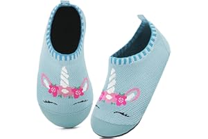Kyopp Hausschuhe Kinder Junge Mädchen Pantoffeln Atmungsaktive Rutschfest Turnschläppchen Weich Barfussschuhe für Lauflernschuhe Kindergarten Slippers Gr.20-35