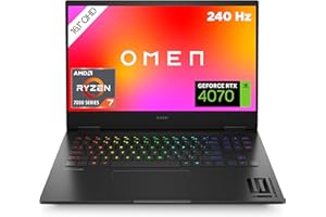 ‎HP HP Omen Gaming Laptop | 16,1" QHD 240Hz Display | AMD Ryzen 7-7840HS | 32 GB DDR5 RAM | 1 TB SSD | NVIDIA GeForce RTX 4070 | Windows 11 Home | QWERTZ | schwarz