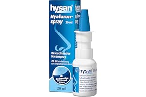 ‎HYSAN hysan® Hyaluronspray - Nasenspray mit Hyaluronsäure zur Befeuchtung - für Erwachsene und Kinder - Nasenpflegespray gegen trockene Nasenschleimhaut - mit Hyaluron - ohne Gewöhnungseffekt - 20 ml