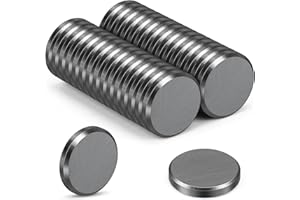 Wukong 30x5mm | 30 Pezzi Calamite Piccole Magnete in Ferrite, Magneti Frigo Calamite Lavagna Magnetica, Nero Calamite Rotonde per Ufficio, Bacheca e Scuola