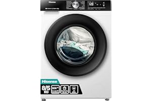 Hisense WD3S8043BW3 Waschtrockner/ConnectLife /16 Programme /8 KG, 54 Liter /1400 U/min/Dampffunktion/JetWash/Anti-Allergie Program/Auto Program/Eco Wash/Steam Refresh/Wolle/EEK A-D