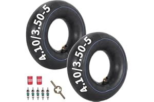 MTATCN 4.10/3.50-5 Schwalbe aus Butylkautschuk für Rasen und Gartenkarren,Go-Karts,Mini-Bikes,Handkarren,Schneefräsen,Gartenkarren,Schwere 4.10-5 3.50-5 Schläuche mit TR87 Gebogenem Ventil (2 Stück)