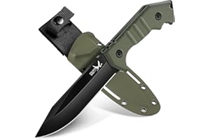 Golden Bird cuchillo al aire libre de acero D2 con funda de Kydex, cuchillo de caza de hoja fija, cuchillo de supervivencia, cuchillo Bushcraft, cuchillo de cinturón negro