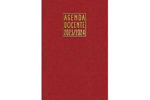 AGENDA DOCENTE 2023/2024 SETTIMANALE: Diario per Insegnanti della Scuola Secondaria in Supporto al Registro Elettronico, Rossa, Formato Medio | BONUS Incluso