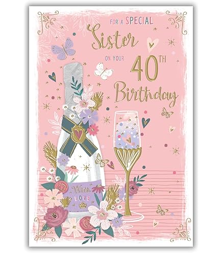Hunts England Carte D'anniversaire 40 Ans Pour Belle-fille – 40 & Fabulous – Happy Birthday Daughter In Law – Collection Still Totally Fabulous