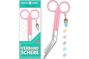 Nurse is Love Verbandsschere Pflege, Verbandschere Krankenschwester Schere aus Edelstahl scharf, abgerundete Spitze | für rettungsschere | Trauma schere mit bunt Designs | krankenschwester