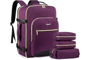 LOVEVOOK Sac à Dos de Voyage Femme, Sac a Dos Voyage Cabine Avion Bagage Backpack Travel Ryanair, Imperméable Sac Ordinateur Portable Sac a Dos Valise de Randonnée Affaires Travail