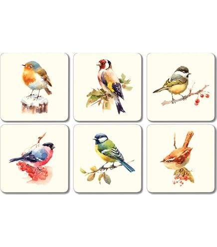 Mouse Mat & Coaster Set - Garden Robin Bird Birds Christmas - View #5