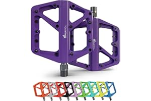 IMPALAPRO - Pédales VTT en Nylon Antidérapant - Pédales de vélo - Pédales BMX - Pédales Vélo Montagne - Pédales Route - Pédales Vélo Ride - Pédales Spinning - 9/16 Pouces