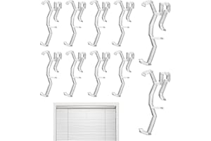 LECHISENOP 10 Pcs Valance Clips 2.5'' Window Blinds Hidden Clip Clear Plastic Hidden Retainer Holder Clip for Window Blind Valance with 64mm in Width Retainer Holder, Horizontal Faux & Wood Blinds Parts