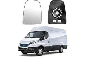 TIVEKEO Cristal de Espejo Reemplazar para Iveco Daily 2014-2024, Retrovisor Exterior Ajustable Adecuado Lente de Marcha Atrá, Espejo Retrovisor Calefactable (Lente Superior - Izquierda)