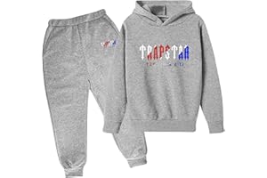 SGDLESN Trapstar Tracksuit Kids Trapstar Children's Hooded Athletic Boys Tracksuit Unisex Two-Piece Trapstar Tracksuit Girls Tracksuit Trapstar Tracksuit Kids Pullover Hoodie Football Tracksuit