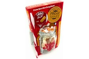 AKEDE Make Your Own Milkshake Kit - Create Your Own Drink From Scratch - Includes Mason Jar & Straw, Milkshake Mix, Sprinkles, Mini Mallows And More - Biscoff Chocolate