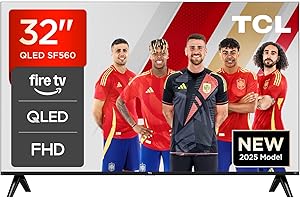 TCL 32SF560, 32" FHD TV, Smart TV QLED，Direct LED with Fire TV, Voice Remote with Alexa [Energy Class F]