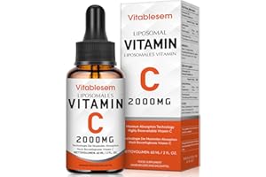 VITABLESEM Liposomales Vitamin C Flüssig 2000 mg, Hochdosierte Ascorbinsäure, Maximale Absorption, Hochgradig Bioverfügbar, Sojafrei, Vegan, Gentechnikfrei