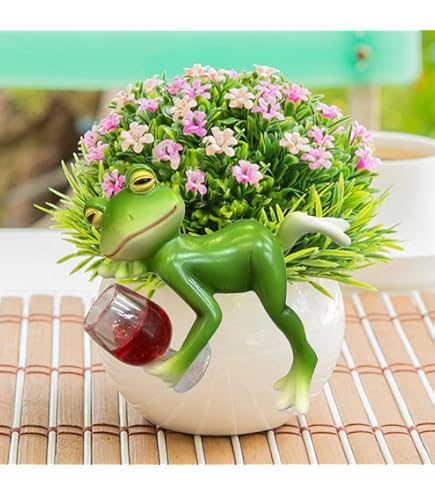 Yufana Grenouille Decoration Jardin, Figurine Grenouille, DéCoration