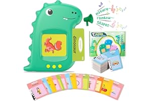 NTGFU Talking Flash Cards Educational Flash Cards with 224 Words, Learning Flash Cards for Toddlers Age 1 2 3 4 5 6 Baby Boys Girls, Sensory Toys for Autism, Preschool Card Early Education Device for Kids