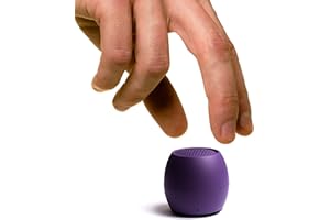 Boompods Zero Mini Portable Bluetooth Speaker - Wireless Speakers, IPX6 Waterproof, 5 Hr Playtime, Small Outdoor Speaker with Microphone & Dual Pairing Option, for Shower, Travel, & iPhone, Purple