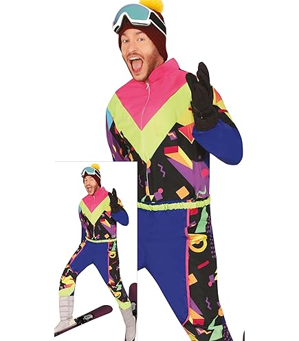 Costume Tute Sci Vintage Sci Anni 80 Tute Da Sci Colorate 4505 Ski