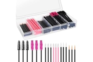 MENGYF 250 PCS Disposable Makeup Accessories Mascara wands Lip Applicators Eyeliner Brushes Makeup Tools Disposable Makeup Brush Sets for Makeup Artist Supplies