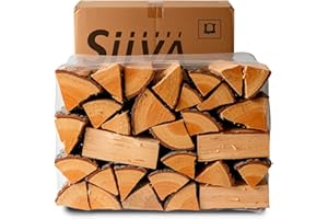 SILVA® Kaminholz Mischholz 27 kg – Ofengetrocknet (< 15%) – Brennholz-Mix aus Birke, Esche & Erle – Für Kamin, Ofen & Grill – Hoher Heizwert, Saubere Verbrennung, Geringe Aschebildung
