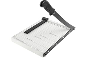 GATPHY Massicot A4 Guillotine 30cm Massicot Scrapbooking A4 avec Rainurage et cm Coupe Papier Guillotine A4 Coupe Nette pour Film Plastique Papier Photo Cuir Papier Kraft Carton (Blanc Grand)