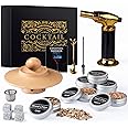 Gienxias Cocktail Smoker Kit, Wooden Chips Set of 6 (Oak, Pear, Pekan, Beech, Apple, Cherry), Butane-free Torch, Portable Smoking Tool for Whiskey, Drinks, Bourbon