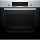 Bosch - Multifunction Oven, Series 4, 60 cm. wide, Water cleaning assistant, 3D Hotair, Steel, HBA514ES3