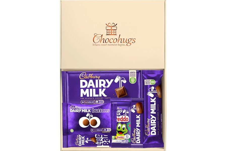 Chocohugs Chocolate Gift Hamper Box | Filled with Assortment of Dairy Milk Selections | Box of Chocolates | Sweet Treat Gift Box | Assorted Dairy Milk Chocolate Selection Box Gift Hamper