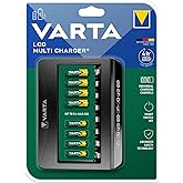 VARTA Pil şarj cihazı, şarj edilebilir AA/AAA i&ccedil;in pil şarj cihazı, 8 ak&uuml;ye kadar, LCD Multi Charger+, tek yuvalı şarj, donan