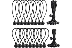 Touosy 32 stycken spänngummi med kula 10 cm/15 cm, presenningsklämmor med kula hög, elastisk spänngummi, expanderslingor för presenning, tält, banderoller, paviljoner, solsegel släpvagnsnät