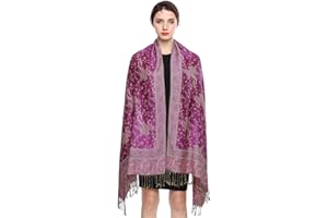 EASE LEAP Women Pashmina Shawls and Wraps Winter Reversible Paisley Hijab Ladies Scarves