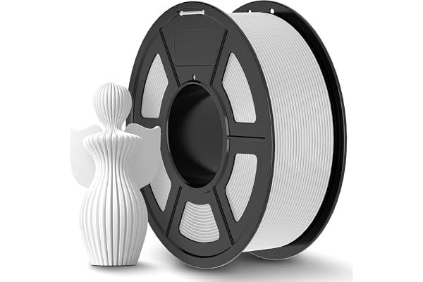 JAYO PLA+ Filament 1.75 mm, Filament PLA Plus à résistance plus forte pour imprimante 3D, Précision dimensionnelle +/- 0.02 mm, Neatly Wound, Bobine de 1.1 kg (2.42 LBS, 330 M), PLA+ Blanc