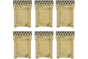 Rhino Rescue Lot de 6 pansements médicaux d'urgence comprimés pour IFAK - 11,4 cm x 4,1 m