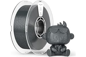 kexcelled PLA Sparkle Glitterato Filamento, Effetto Glitter Galattico, Filamento per Stampa 3D Premium da 1,75 mm +/- 0,03 mm, Bobina da 1 kg (2,2 lbs), Grigio