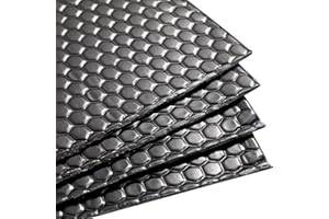 Putentfun 20 sqft Car Sound Deadening Mat, 80 mil 2mm, Butyl Sound Deadener Mat with Self Adhesive, Noise Dampening for Car Trunk,Van Insulation, 20 Sheets Black