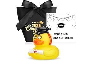 Kasyat Lustige Akademiker Badeente mit Diplom Geschenk bei bestandener Prüfung Abschlussfeier Uni Hochschule (Doktorhut)