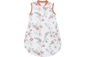 amo nenes Gigoteuse d'été pour bébé 68-78cm, Sac de Couchage de 100% Coton pour Nouveau-né Garçons Filles 0-18 Mois, Respirant Lavable Couverture Portable sans Manches, Super Doux et Confortable