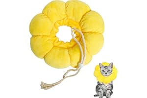 HREDZEO Collare per il Recupero dei Gatti,Collare Protettivo Gatto Collare Anti Lleccare e Antigraffio Girasole Collari Regolabile per Recupero per Cane Animali Domestic