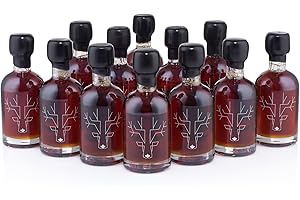 Escuminac Récolte Tardive, Sirop d'Érable Canadien, 100% Pur et Certifié Biologique. Sirop d'Érable Artisanal, Catégorie A Foncé Goût Robuste, 12x50ml
