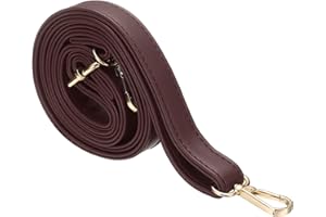 sourcing map Leather Purse Strap Replacement Crossbody, 27.6-51.2 Inch Adjustable Bag Strap Purse Straps for Women Crossbody Bags Shoulder Bag Handbag, Dark Brown