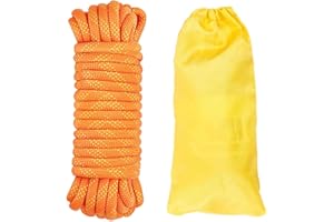 Gangying 10m Climbing Rope 8mm Static Nylon Heavy Duty for Rescue Boats Parachutes Hiking Outdoor Mountaineering Camping Swing High Load-Bearing Capacity and wear Resistance