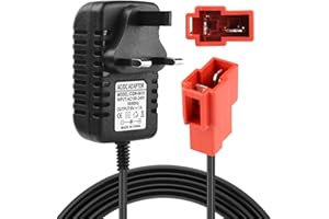 RTDHO 6V Charger for Kids Ride On Car, 6 Volt Battery Charger for Child Electric Car Compatible with Kid Trax Disney Frozen Mickey Minnie Mouse Racer Quad BMX X6 Audi R8 ATV Toys Red Plug