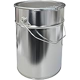 12 Liter Weißblecheimer Hobbock inkl. Deckel mit Spannring | Stabiler Metallgriff | Luft und Flüssigkeitsdicht | Robust und S