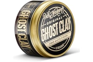 ‎DICK JOHNSON Dick Johnson Ghost Clay Haarwachs für Männer – Matte Clay Pomade mit starkem Halt & angenehmem Duft – Supermattes Stylingwachs für kurzes bis mittellanges Haar – 100 ml Friseurqualität