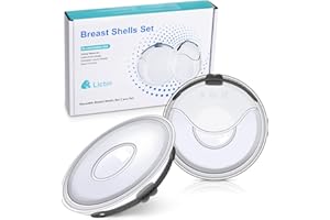 Lictin Milchauffangschalen Stillen, Muttermilch Auffangschale, Aufbewahrungsbecher 2 Stück, Wiederverwendbar Auffangschale, Brustschalen Set Milch Auffangen