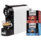 Bialetti Gioia, Macchina Caffè Espresso per Capsule in Alluminio, Incluse 32 Capsule, Supercompatta, Serbatoio 500 ml, Bianco