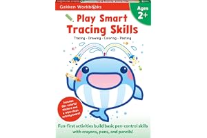 Play Smart Tracing Skills Age 2+: Preschool Activity Workbook with Stickers for Toddlers Ages 2, 3, 4: Learn Basic Pen-control Skills with Crayons, Pens and Pencils (Full Color Pages)